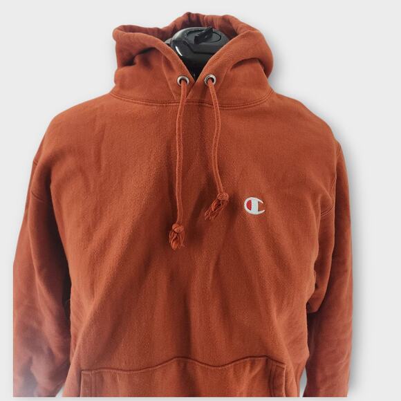 Champion Reverse Weave Hoodie Women's L Orange Sweater Active Athletic - Picture 3 of 9